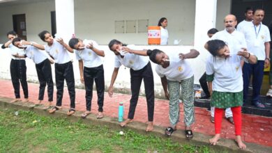 Raipur: Yoga seekers are learning the art of staying healthy with a balanced diet...