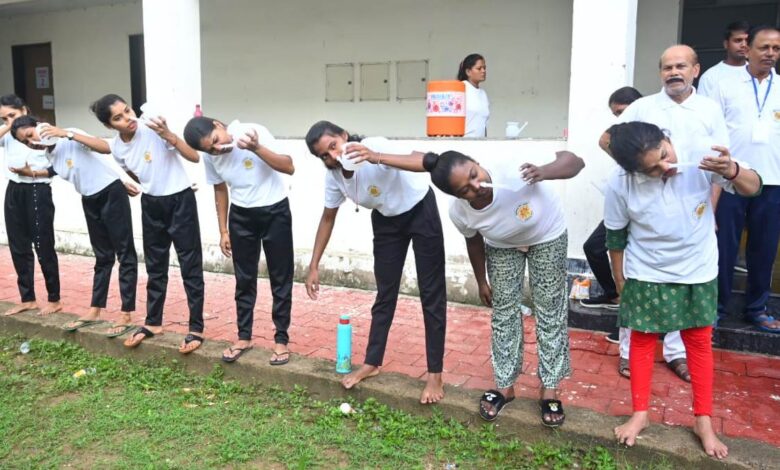 Raipur: Yoga seekers are learning the art of staying healthy with a balanced diet...