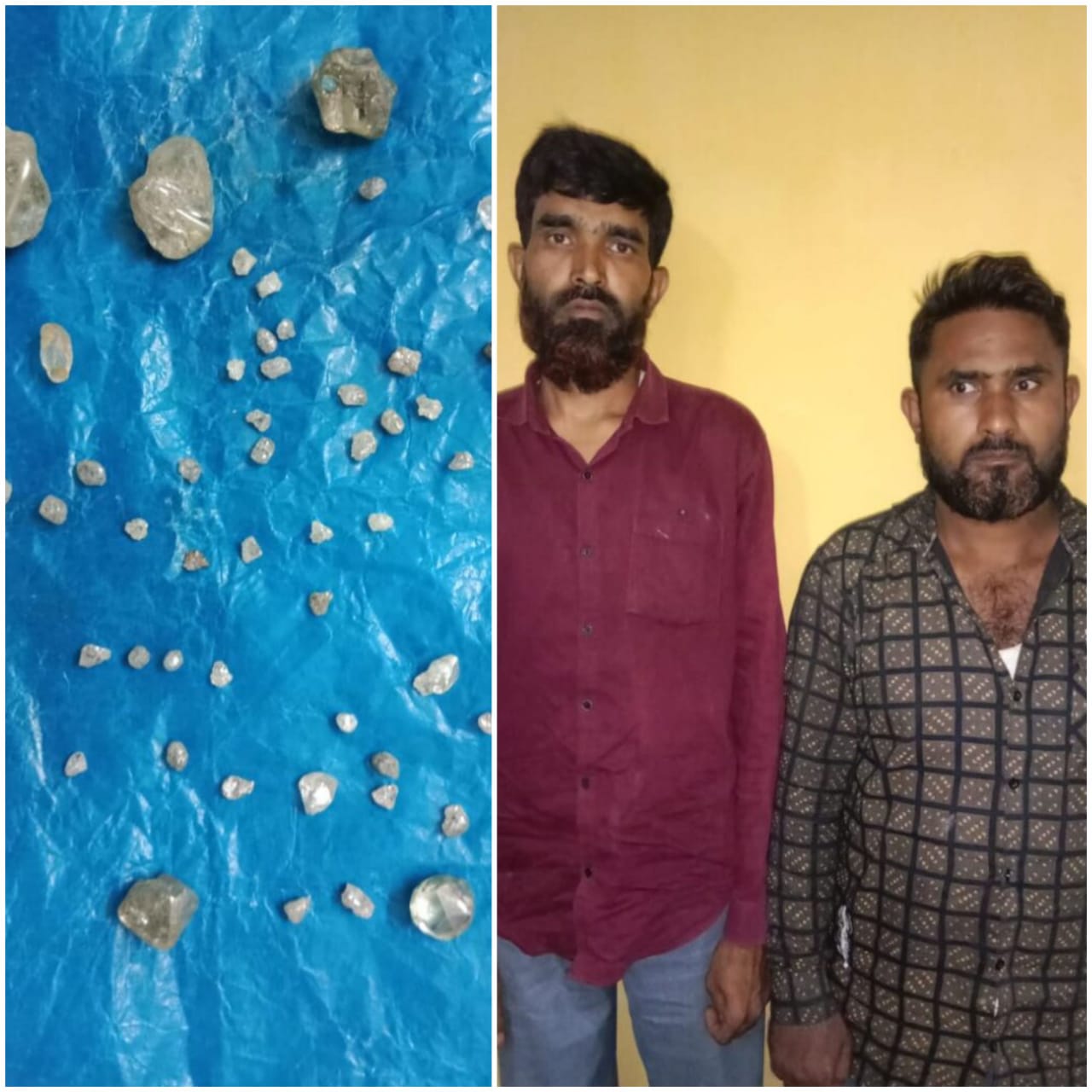 लाखों रुपए के कीमती हीरें के साथ दो आरोपी गिरफ्तार,आरोपियों से 54 नग हीरें बरामद किए गए