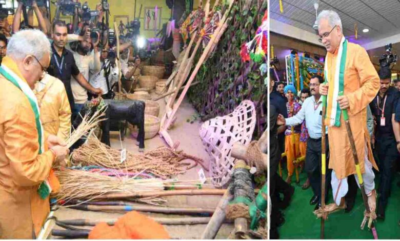 Praying for good farming and prosperity of the people this year by worshiping agricultural machinery, the same Chief Minister Bhupesh Baghel