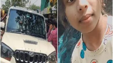 A speeding Scorpio hit a Class VIII student, she fell 10 feet away..she died