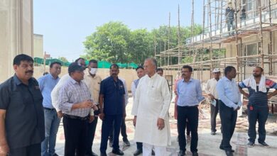 Public Works Minister Tamradhwaj Sahu inspected the new Chhattisgarh Sadan under construction in New Delhi