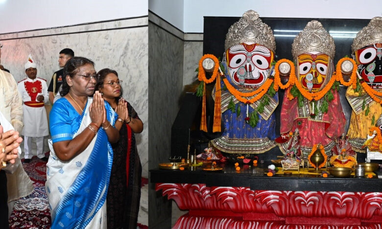 President Smt. Murmu reached Jagannath Temple, wished for the happiness and prosperity of the countrymen.