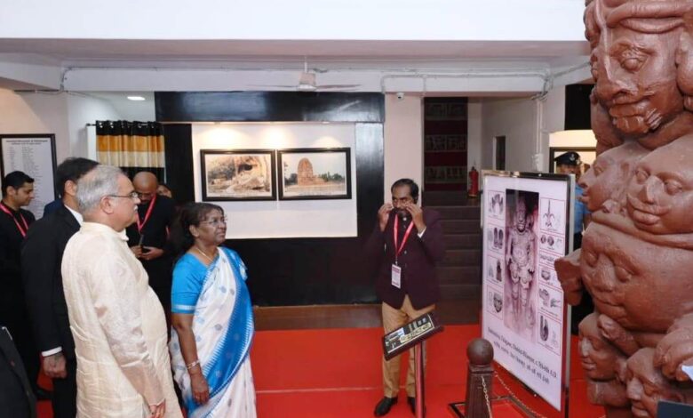 President Mrs. Draupadi Murmu came face to face with the archaeological splendor of Chhattisgarh