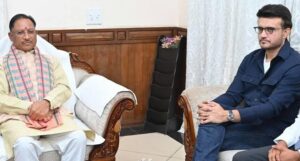 मुख्यमंत्री विष्णु देव साय से मिले, BCCI के पूर्व अध्यक्ष सौरव गांगुली...