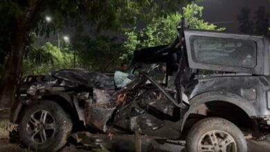 रायपुर VIP रोड पर तेज रफ्तार थार पेड़ से टकराई, 5 युवक सवार – 2 गंभीर घायल...