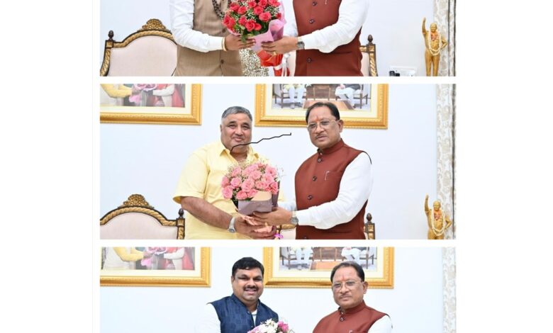 छत्तीसगढ़ को मिले तीन नए मंत्री, सीएम साय ने नए मंत्रियों राजेश अग्रवाल, खुशवंत साहेब और गजेंद्र यादव को दी बधाई...