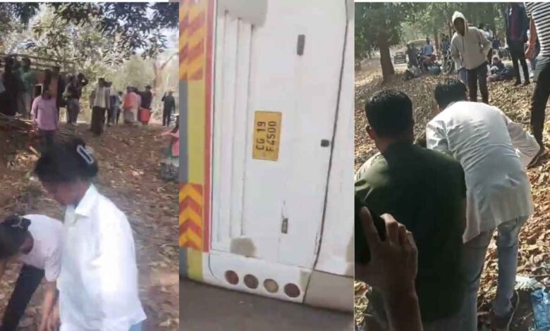 कांकेर में बड़ा सड़क हादसा: अनियंत्रित बस पलटी, 32 यात्री घायल, 8 की हालत गंभीर...